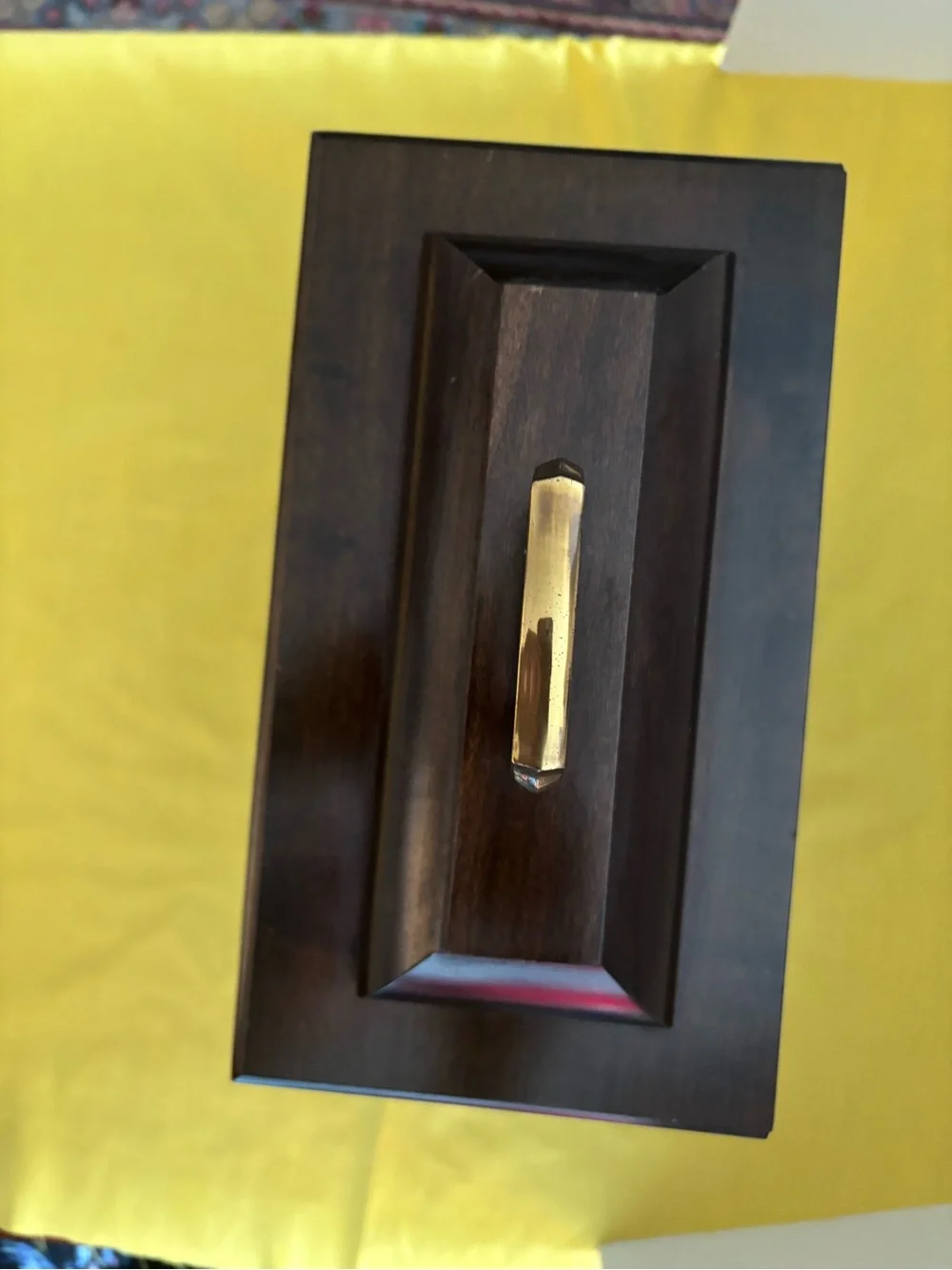 Hamilton Wood Mantel Clock with Gold-Toned Dial
